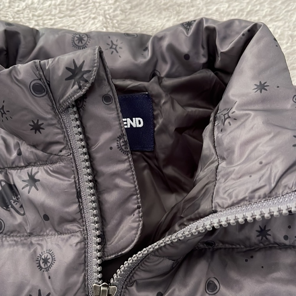 Lands End grey puffer jacket - Picture 8 of 12